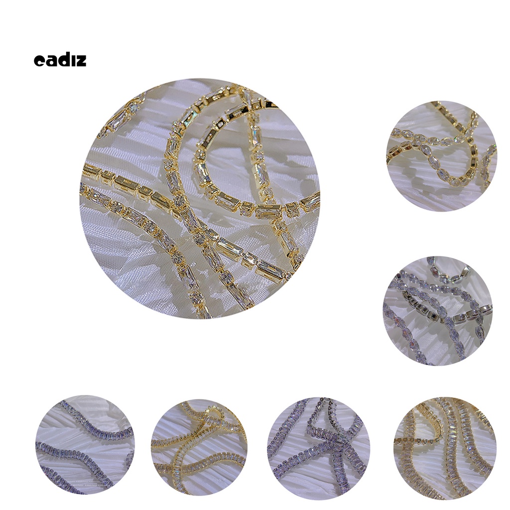 Dây Xích 3D Đính Đá Zircon Màu Sắc Tươi Sáng Trang Trí Móng Tay