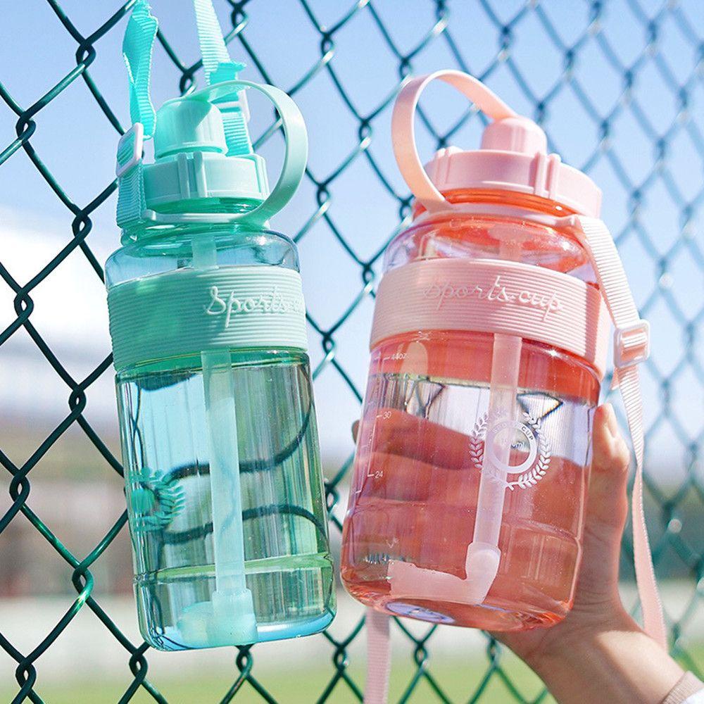KUNHEV Bình Nước Dung Tích Lớn 600-2000ML Có Ống Hút Tiện Dụng