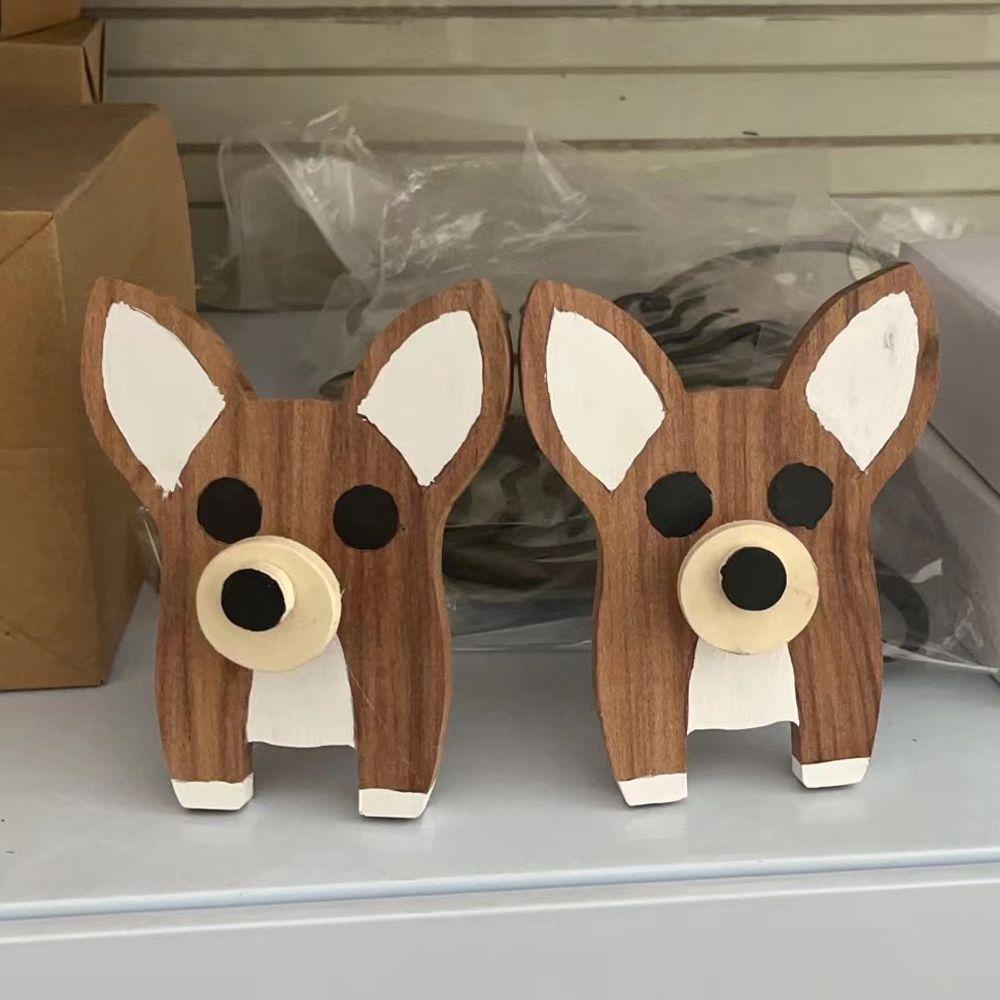 Giá Đỡ Mắt Kính Bằng Gỗ Hình Chú Chó Corgi Đáng Yêu