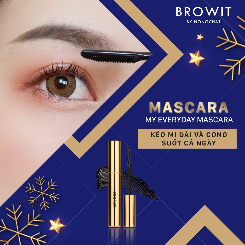 Chuốt kéo dài và cong mi dạng đầu lược Browit My Everyday Mascara 5.5g Endless Night | BigBuy360 - bigbuy360.vn