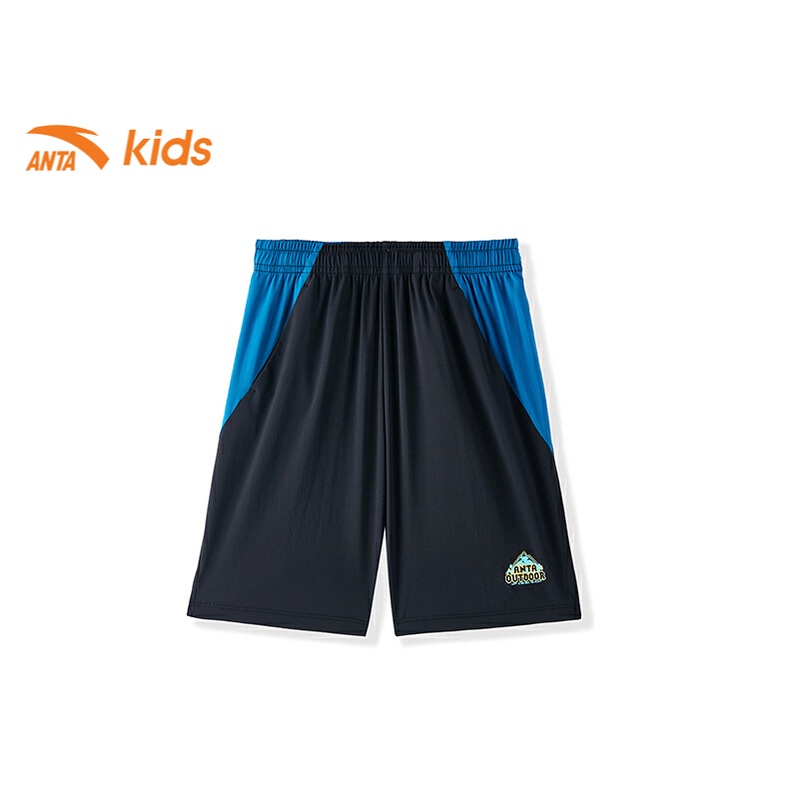 Quần short thể thao bé trai thương hiệu Anta Kids 352136311-2 lưng thun, chất mát, co giãn nhẹ