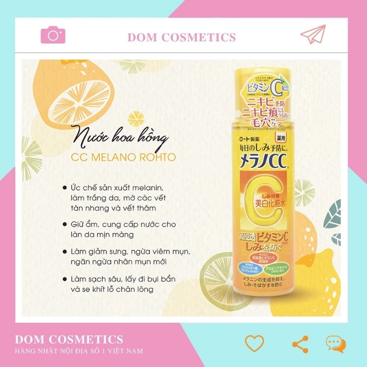 Nước Hoa Hồng CC Melano Dung Tích 170ml chính hãng Nhật Bản