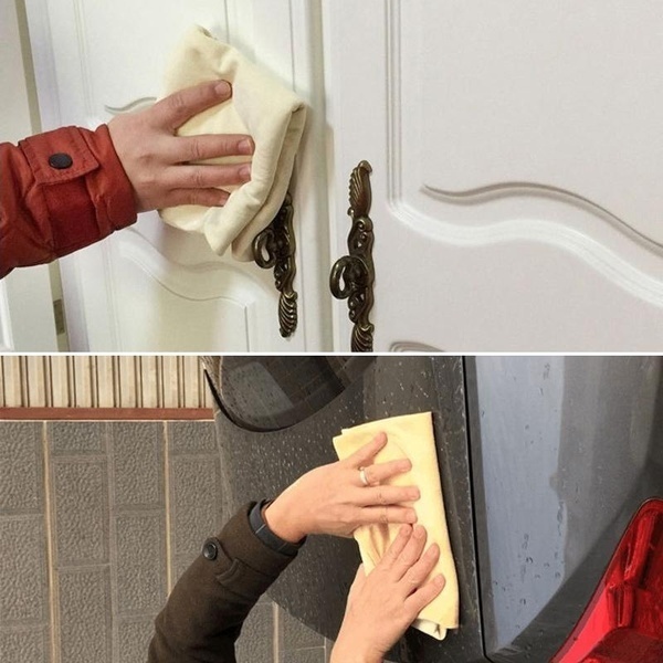 Khăn Da Sơn Dương Tự Nhiên Thấm Hút Vệ Sinh Xe Hơi