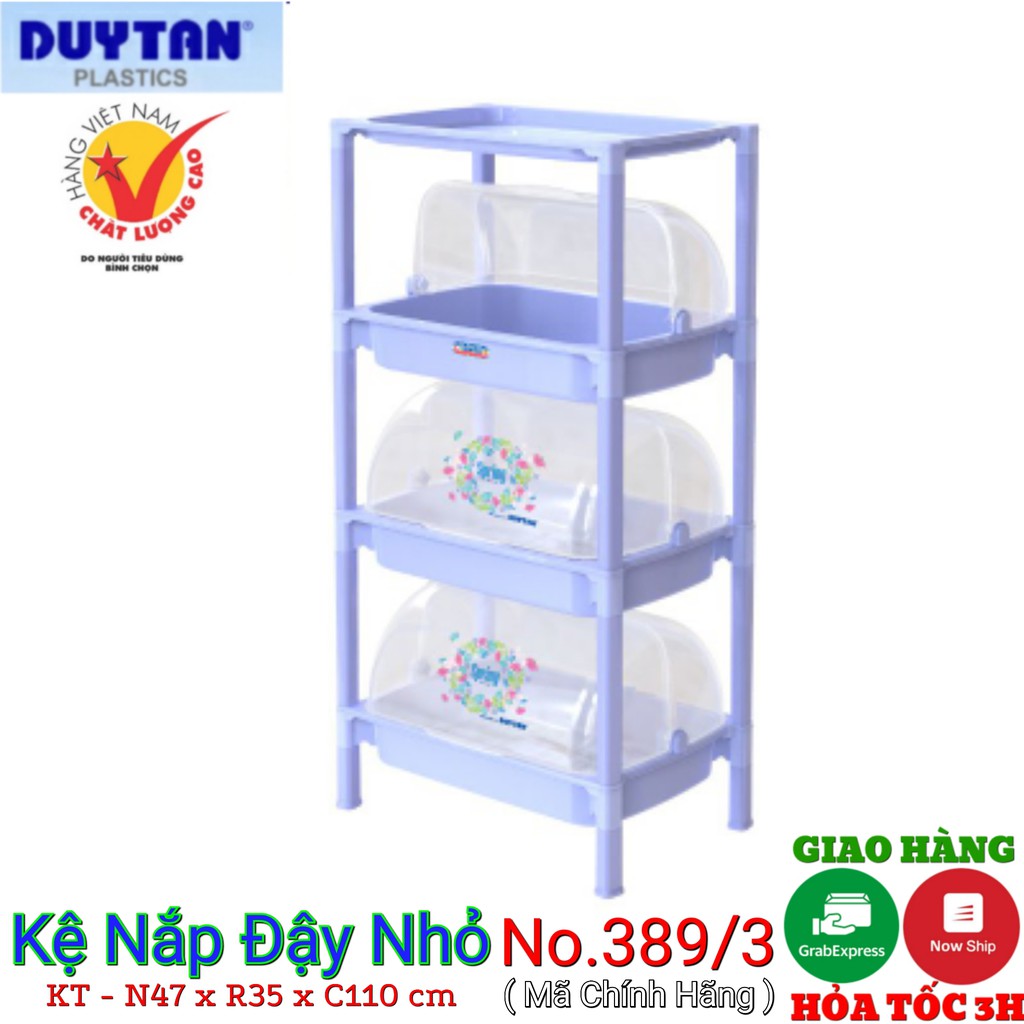 Kệ chén nhựa duy tân 3 ngăn-4 tầng- CÓ NẮP ĐẬY - KT 47 x 35.5 x110 cm