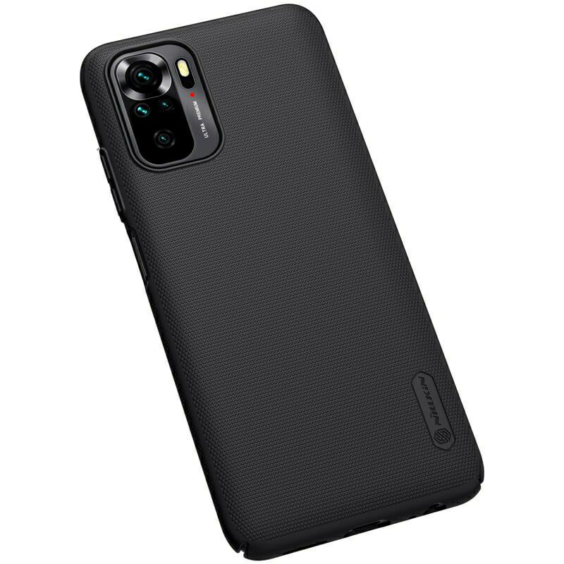 Ốp Lưng Nillkin Xiaomi Redmi Note 10 4G, Redmi Note 10S  ốp cứng, đen,chống bám vân tay (tặng giá đỡ)