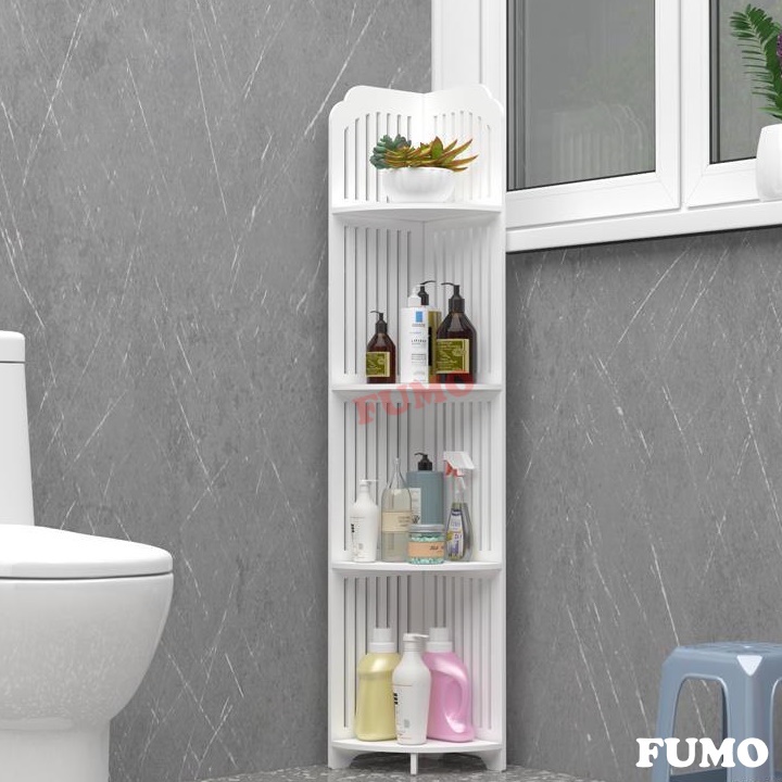 Kệ nhà tắm phòng bếp đa năng siêu tiện dụng gỗ PVC cao cấp chắc chắn FUMO SP022