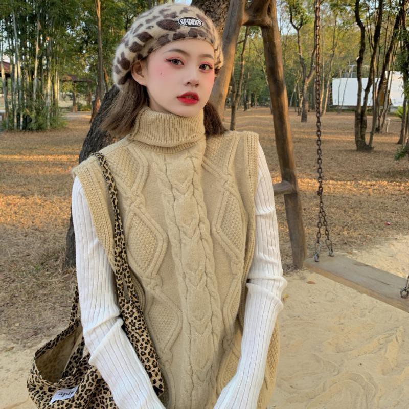 Áo Len Cổ Lọ Không Tay Giữ Ấm Thời Trang Dành Cho Nữ | BigBuy360 - bigbuy360.vn