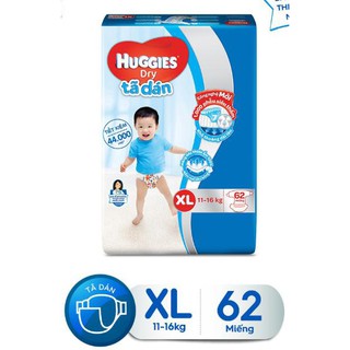 Tã dán Huggies XL62 / L68 / M76