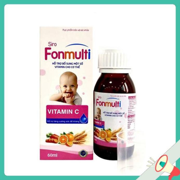 Siro bổ sung vitamin Fonmulti 60ml giúp tăng cường hấp thu và đề kháng Hàng Chính Hãng Công Ty
