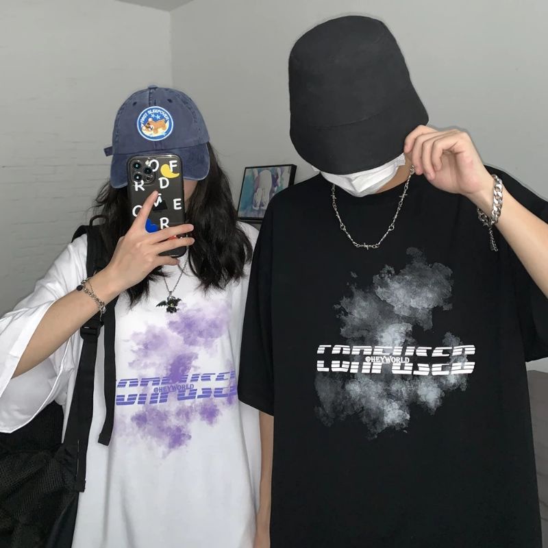 Áo thun tay lỡ nam nữ, áo phông unisex form rộng chất cotton mát mịn thấm hút mồ hôi in hình HEY | BigBuy360 - bigbuy360.vn