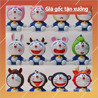 Móc khóa Doraemon 12 Con Giáp, Móc khóa túi xách, phụ kiện, quà tặng