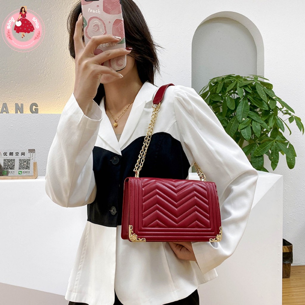 Túi xách nữ đeo chéo đẹp giá rẻ thời trang công sở cao cấp Size 21 Bông Shop TX020