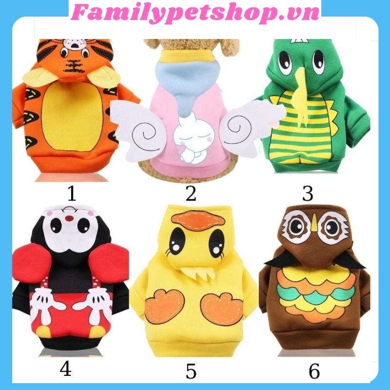 Áo cho chó mèo mẫu áo nỉ mùa đông có mũ siêu ấm-familypetshop.vn