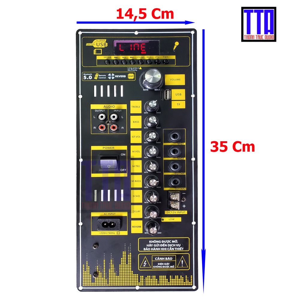 Mạch loa kéo reverb 4 tấc đơn - 3 tấc đơn classD 100W