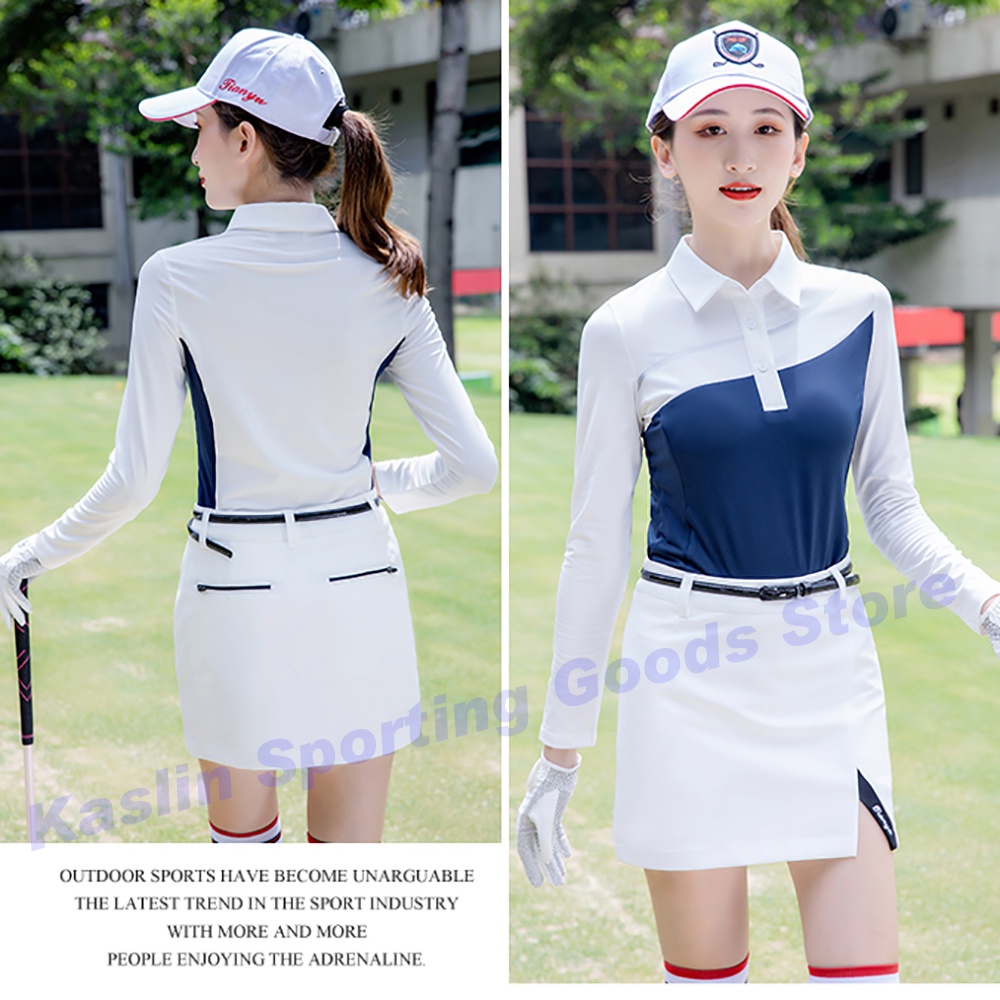 Áo polo Tay Dài Màu Tương Phản Dành Cho Nữ Chơi Golf