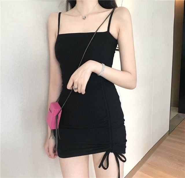 LH07 - Đầm Body 2 Dây Sợi Bún Rút Dây Đùi Sexy | BigBuy360 - bigbuy360.vn