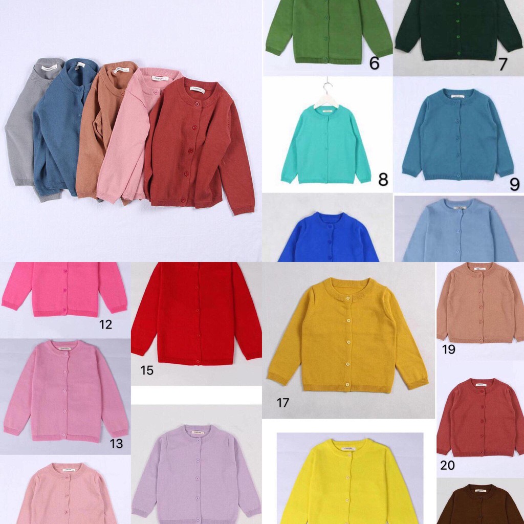 Áo len cardigan mỏng 21 mẫu (1-7)