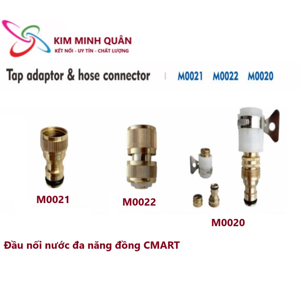 Đầu Nối Nước Bằng Đồng Đa Năng M0020,M0021,M0022 CMART
