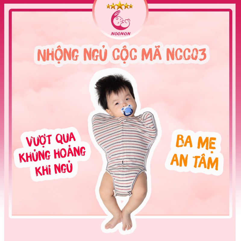 Nhộng Chũn Cộc Hở Chân𝑭𝑹𝑬𝑬𝑺𝑯𝑰𝑷 Nhộng Cộc NOONON Cao Cấp Giúp Bé Sơ Sinh Ngủ Ngon