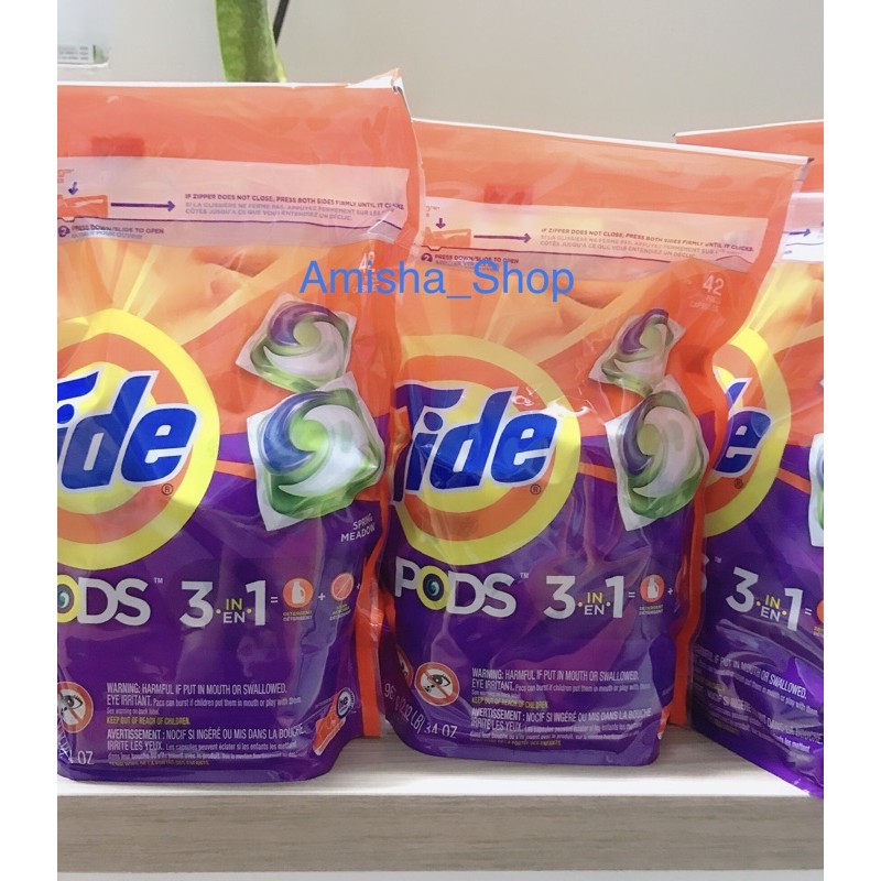 Viên Giặt Tide Pods 3 In 1 của Mỹ - 42 viên/ bịch