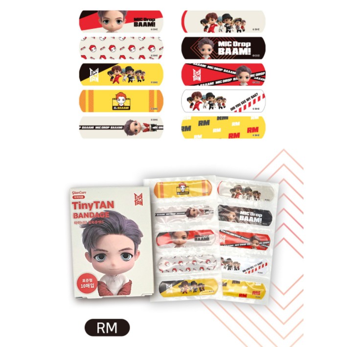 10 tấm băng cá nhân chính hãng của bts tinytan