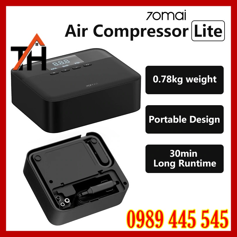 Máy Bơm Lốp Xe Ô Tô Tự Ngắt 70mai Air Compressor Lite Midrive TP03 TP04 - Bảo Hành 1 Năm
