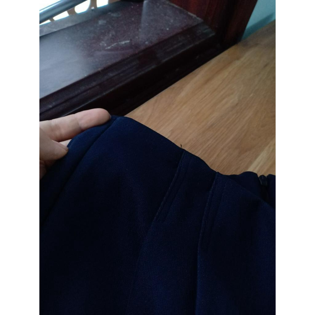 Quần baggy nữ  cách điệu thiết kế cạp liền,  đứng form công sở mặc tôn dáng chất vải không nhăn không xù giãn nhẹ Q4315