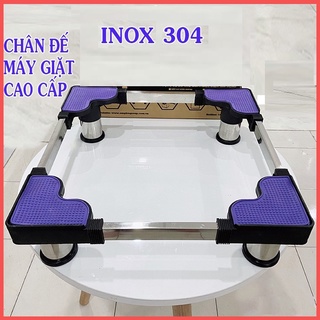 Chân đế máy giặt - chân kê máy giặt - tủ lạnh chống rung lắc empire_cao cấp inox 304