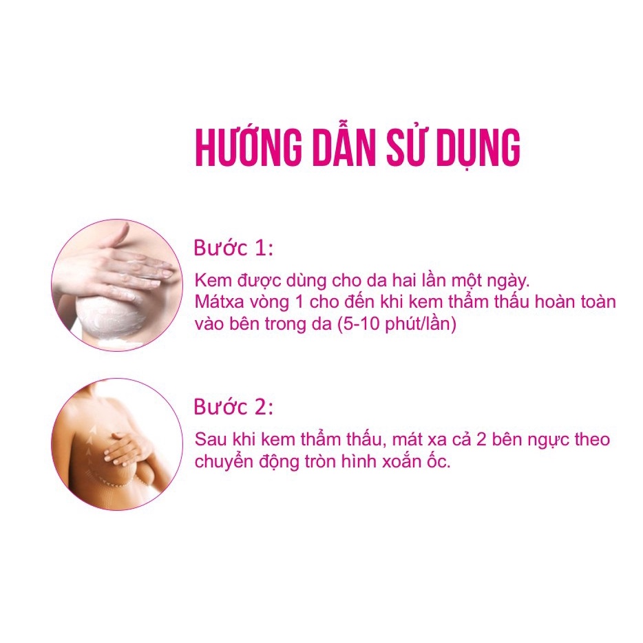 Kem Nâng Ngực, Nở Ngực UpSize [Chính Hãng] Kem Bôi Tăng Kích Thước Vòng 1, Giúp Ngực Nở Nang, Căng Tròn, Săn Chắc Hơn