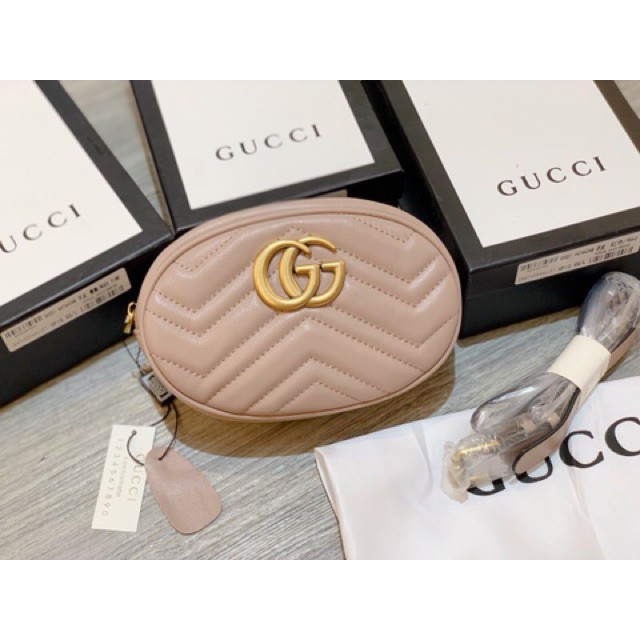 Túi GUCCI BELT BAG SUPER VIP‼️ fullbox , túi vải , card màu hồng nude đeo hông bao tử