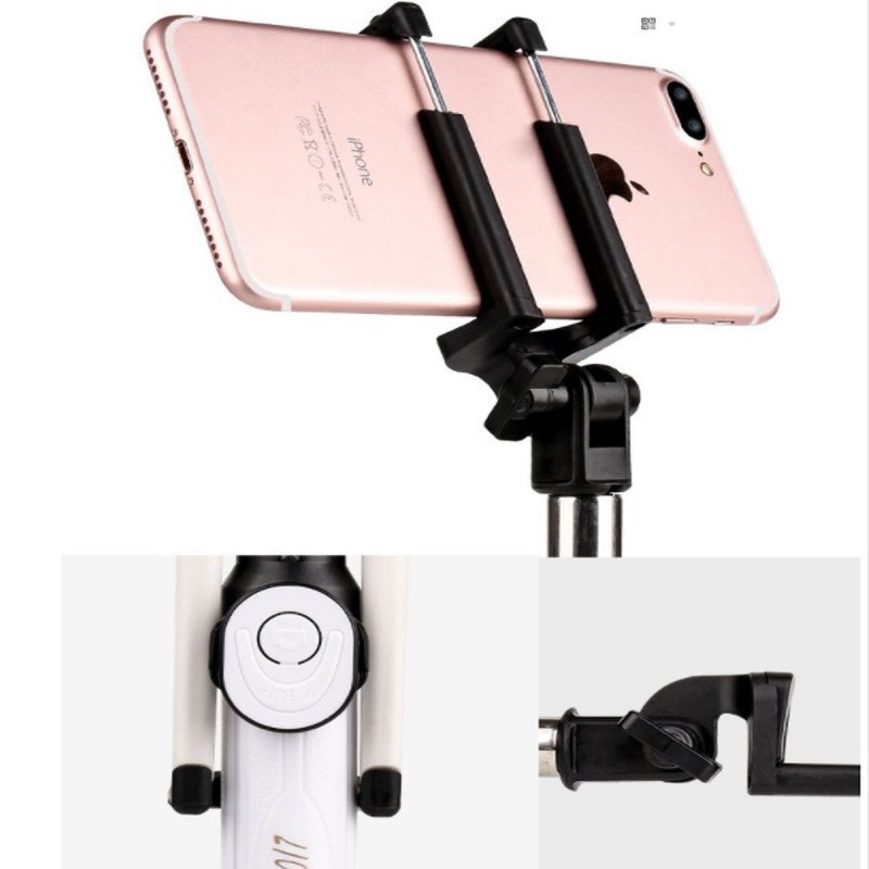 [ Giá siêu rẻ,chính hãng ] Gậy chụp hình Selfie Tripod Selfie Stick Mini gậy tự sướng nhám có 3 chân tặng kèm nút điều k | WebRaoVat - webraovat.net.vn