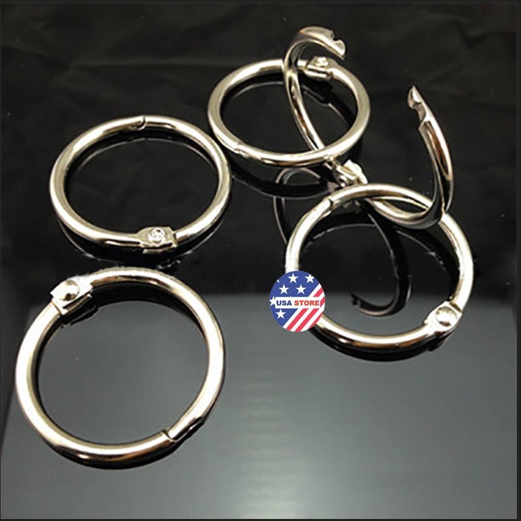 Khoen Tròn Inox Flashcard Đóng Gáy Sách, Album, Lịch Tết - Khoen Móc Vòng Còng Đóng Sổ, Sổ Tay