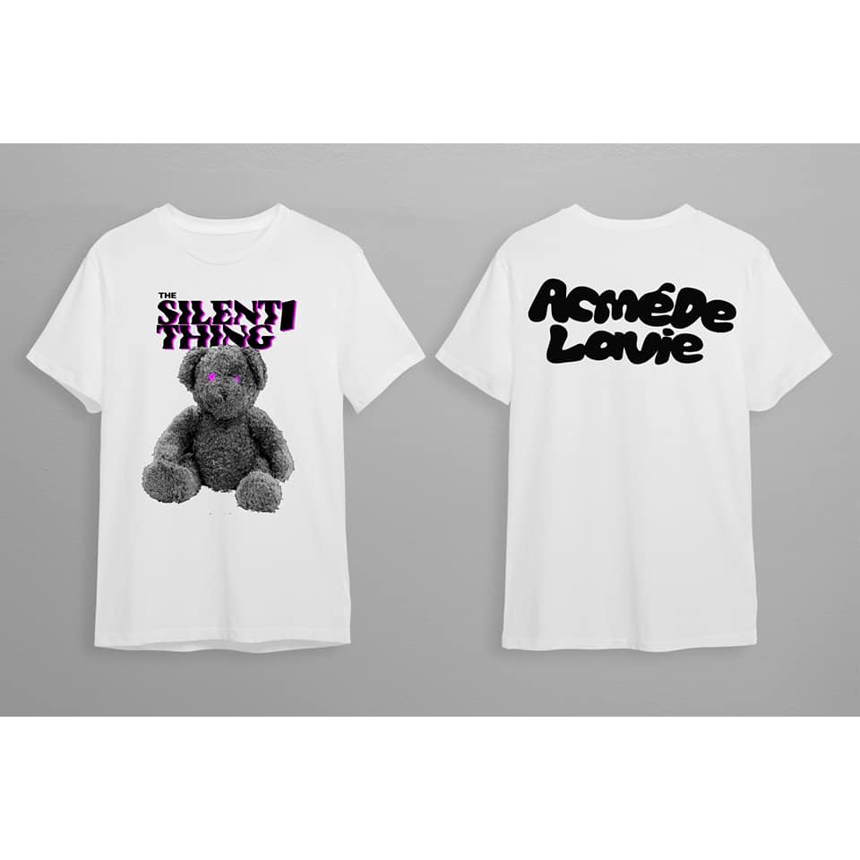 Áo thun Gấu mắt tím thun cotton 2 chiều co giãn 2 màu Đen và Trắng - unisex nam nữ