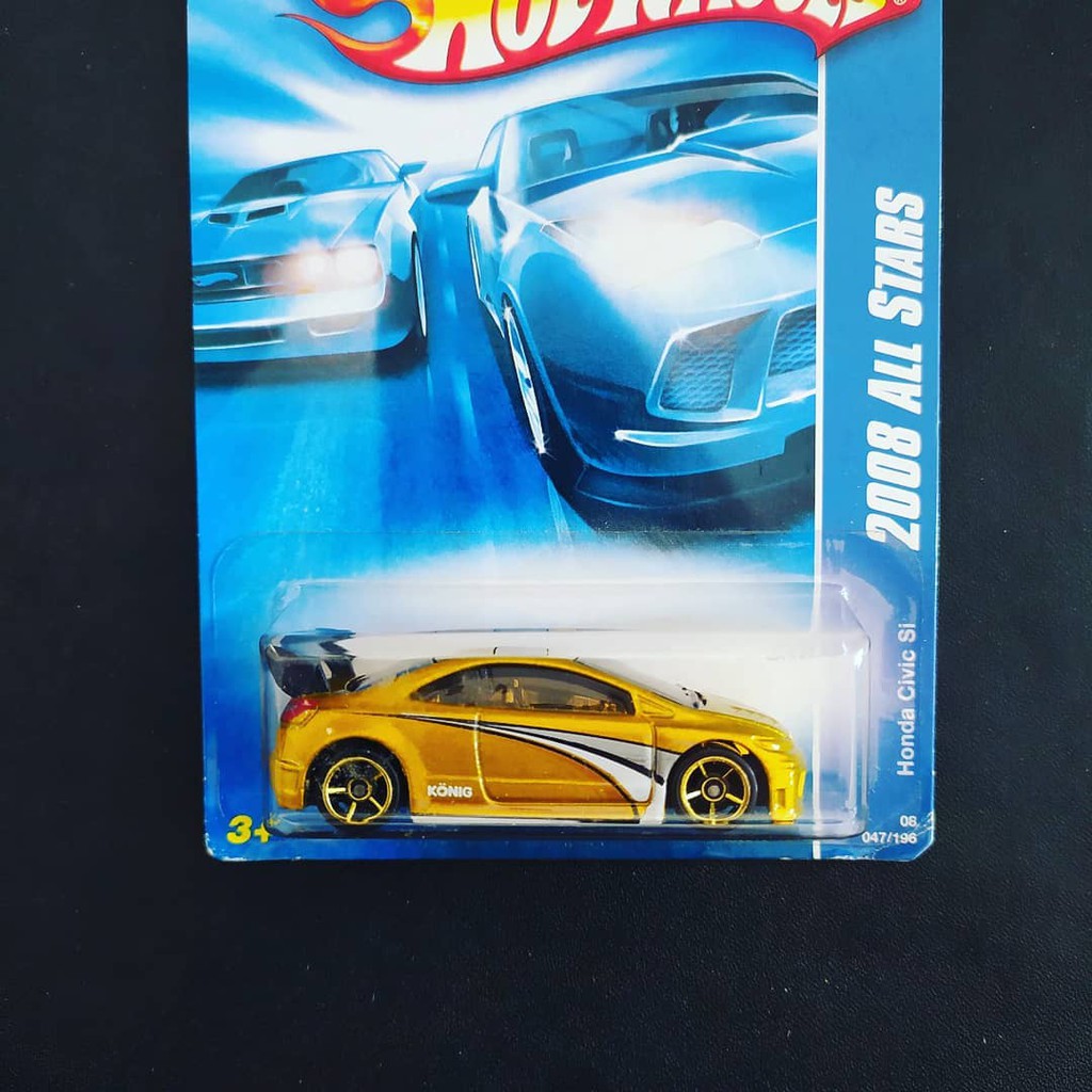 Hot Wheels Mô Hình Đồ Chơi Xe Hơi Honda Civic Si Gold Vhtf Akta Rare (1 Cái)