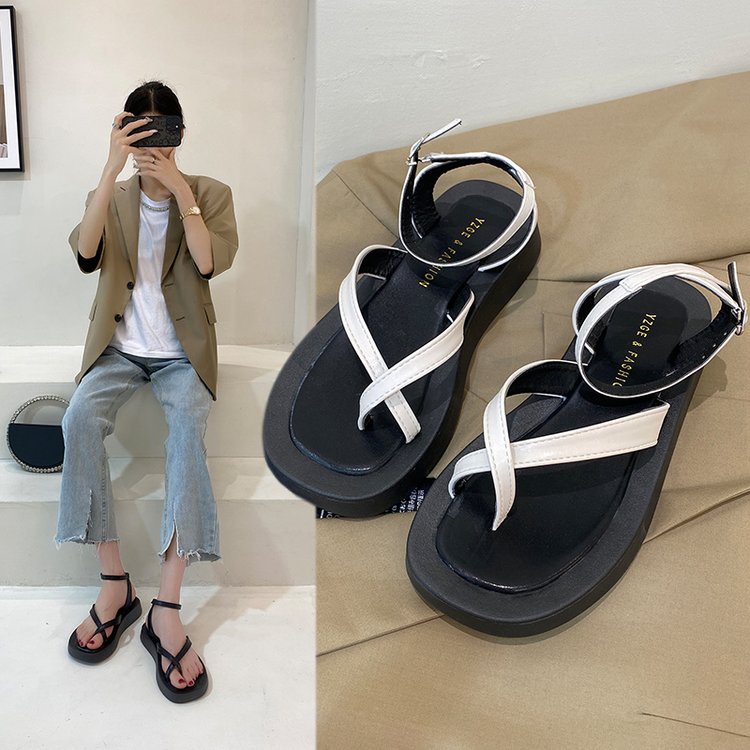 Sandal Hở Ngón Thiết Kế Mới Đế Bằng Cao Cấp Thời Trang