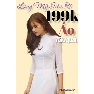 [CHÁY HÀNG] Áo dài học sinh SIÊU RẺ (ko mỏng) cảm kết lên phom đẹp