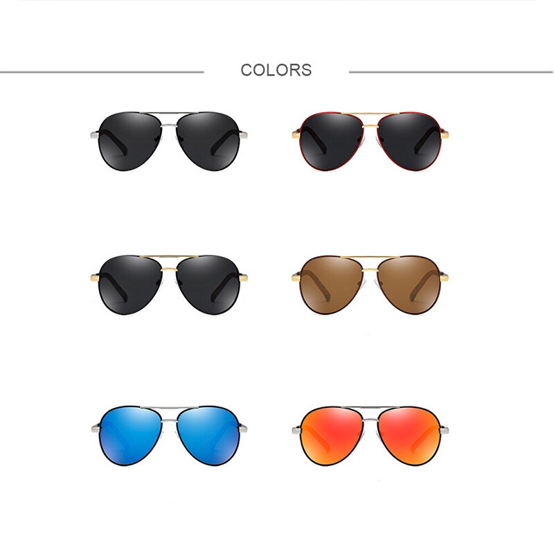 Kính Mát Phân Cực Phân Cực Gọng Nhôm Phong Cách Cổ Điển Thời Trang Cho Nam Và Nữ