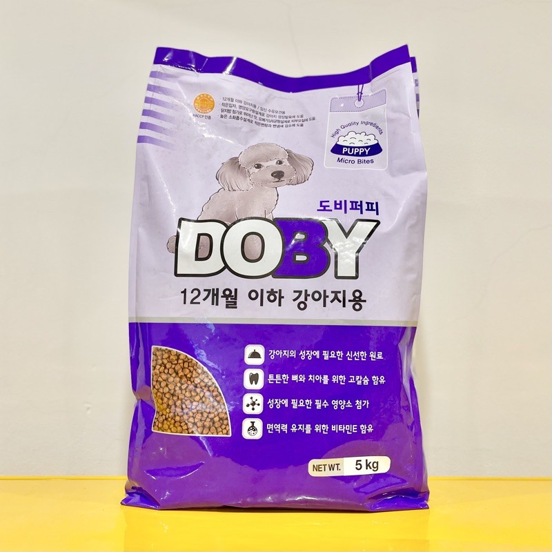 Bao 5kg hạt DOBY Puppy Hàn Quốc cho chó con