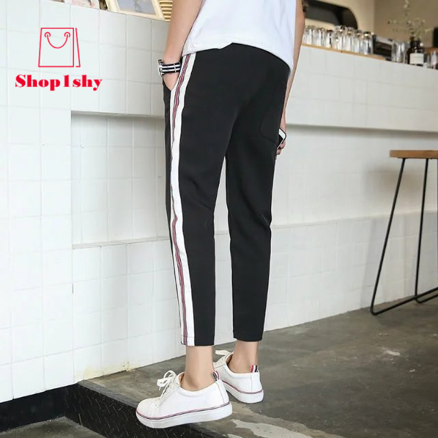 Quần Dài Thể Thao Ống Đứng Viền Sọc Đỏ Phong Cách Hàn Quốc Nam Tính | BigBuy360 - bigbuy360.vn