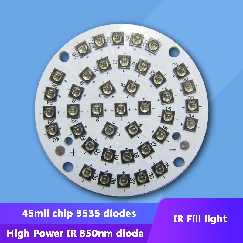 Chip Đèn Led Hồng Ngoại 40w 45mil 3535 850nm Cho Camera Cctv