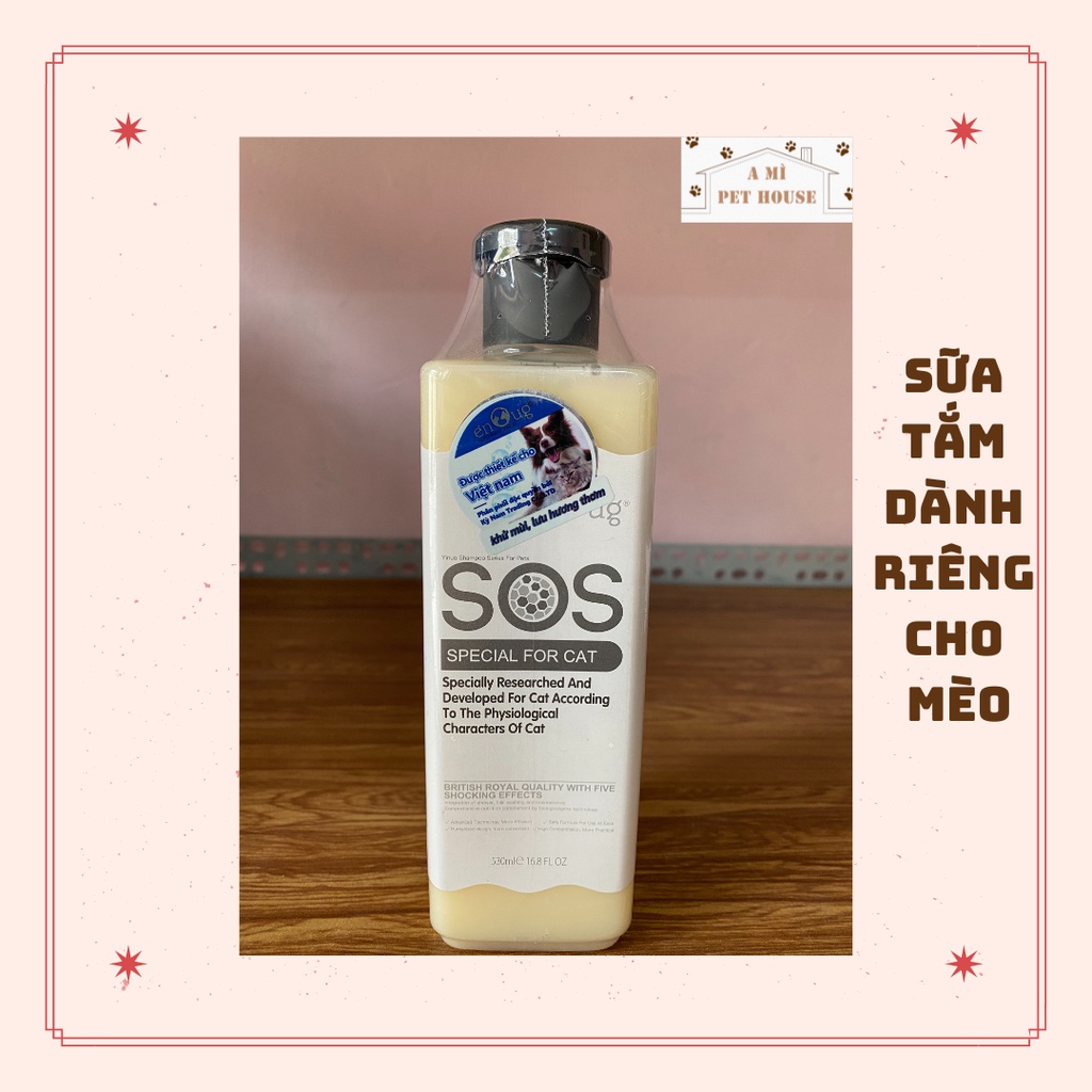 Dầu tắm chó mèo | thú cưng SOS 530ml