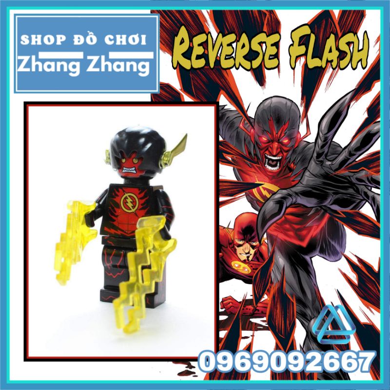 Xếp hình mô hình gồm Reverse Flash - Daniel West trong siêu anh hùng tốc độ Minifigures WM504
