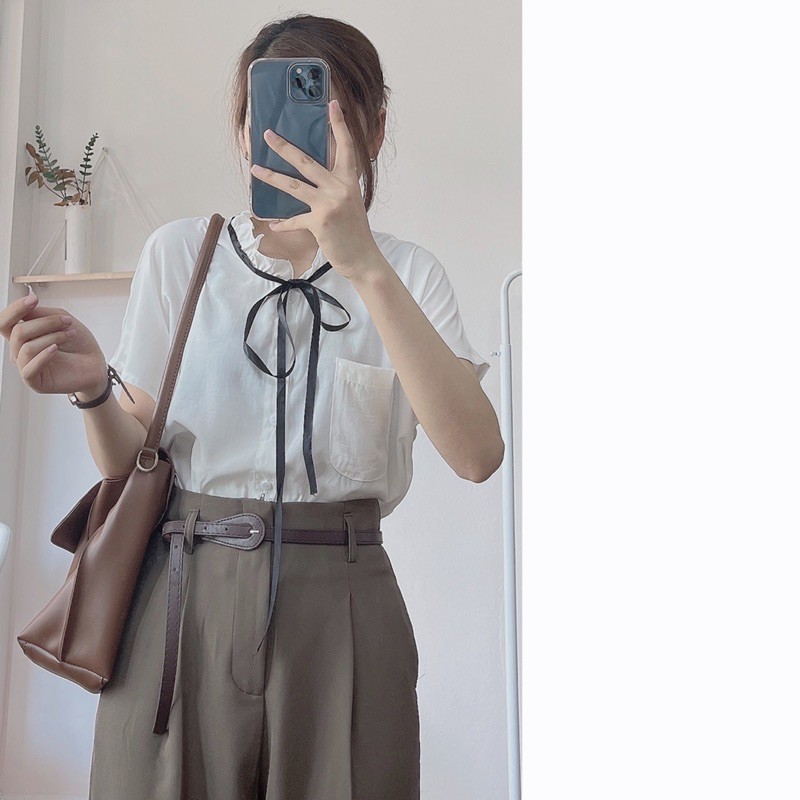 Quần baggy vải công sở mã mới tặng kèm đai siêu xinh | BigBuy360 - bigbuy360.vn