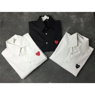 [ MUA 2 GIẢM 30% ] ÁO SƠ MI TIM CỔ BẺ FORM UNISEX RỘNG - Chất sơ mi kate lụa không nhăn cực mát
