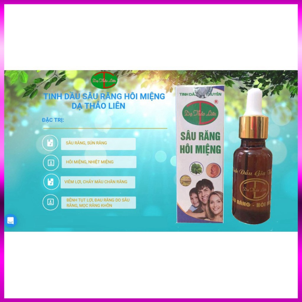 Tinh dầu răng miệng Dạ Thảo Liên- Dạ thảo liên răng miệng 20ml tặng ly có nắp