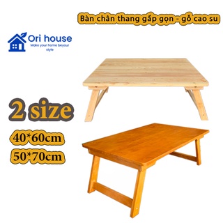 Bàn học sinh xếp gọn gỗ cao su chân thang đa kích thước - Nội thất Ori