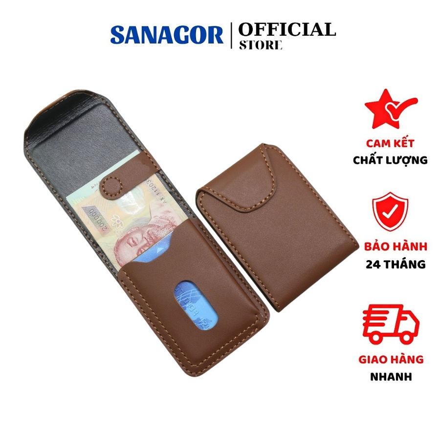 Ví Nam Cao Cấp Da Bò Thật Chính Hãng Sanagor Kiểu Dáng Mini Sang Trọng SEN03