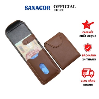 Ví Nam Cao Cấp Da Bò Thật Chính Hãng Sanagor Kiểu Dáng Mini Sang Trọng SEN03