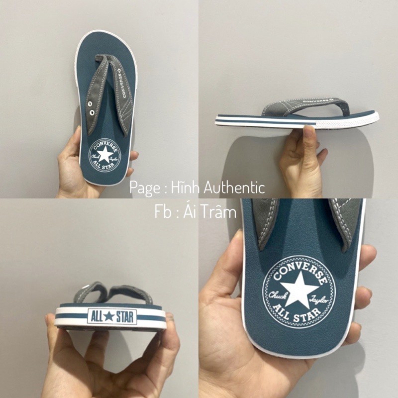 new 2021 - Dép Converse navy quai xám chính hãng