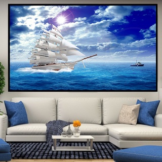 Tranh treo tường Thuận Buồm Xuôi Gió 5 THD84 (Tặng đinh 3 chân)